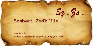Szabadi Zsófia névjegykártya