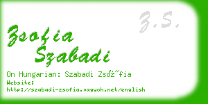 zsofia szabadi business card